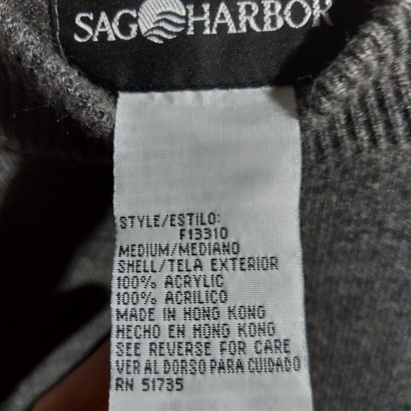 M Grey long sleeve sweater 100% acrylic - Picture 2 of 2